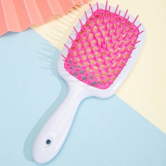 Wet Hair Brush Grooming Honeycomb Detangling, Pink - Picture 2 of 7